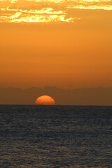 sunset in the sea of ​​bahia brazil