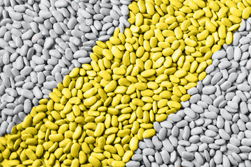 Legumes in Illuminating yellow and ultimate gray colors - the fashionable colors of 2021.