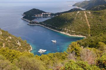 Picturesque bay on island Lastovo, Croatia. Beautiful Mediterranean landscape.