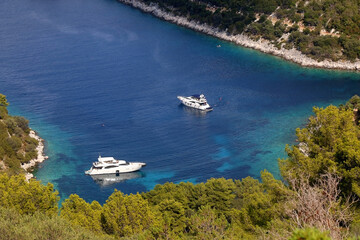 Obraz premium Picturesque bay on island Lastovo, Croatia. Beautiful Mediterranean landscape.