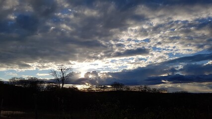 clouds over the mountains