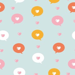 seamless patterns. icon love message. vector illustration