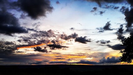 sunset in the mountains