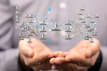 hierarchy connection team group digital
