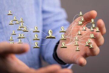 hierarchy connection team group digital