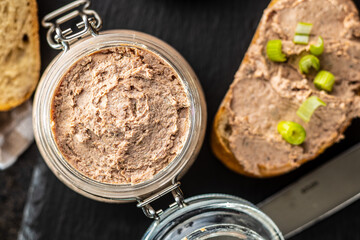 Liver pate in jar