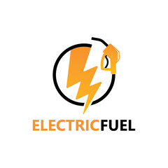 Electric fuel logo template design