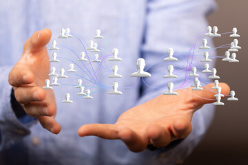 hierarchy connection team group digital