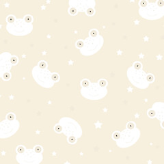 Freddi der hüpfende lebensfrohe Frosch pastell beige dekor baumwolle  hintergund tapete und spielwaren textur