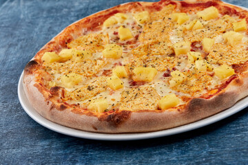 italian pizza on the white plate