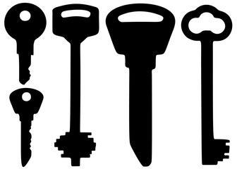 Keys for door locks in a set.