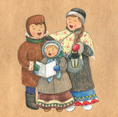 children singing carols