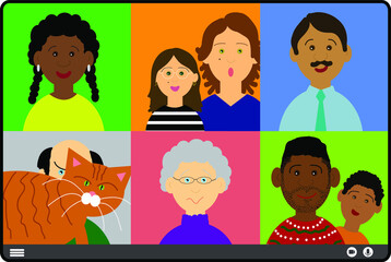 Video conference family reunion