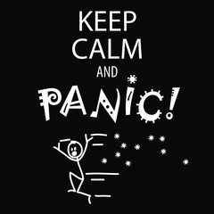Keep calm and Panic COVID-19 concept