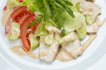 salad with chicken and vegetables