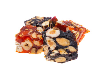 turkish fruit marmalade with nuts isolated