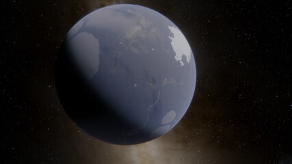 Planets and galaxy, science fiction wallpaper. Beauty of deep space. Billions of galaxy in the universe Cosmic art background 3d render
