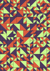 Fototapeta premium Abstract Geometric Pattern generative computational art illustration