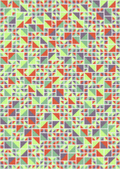 Abstract Geometric Pattern generative computational art illustration