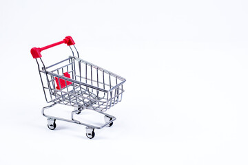 shopping cart isolated on white