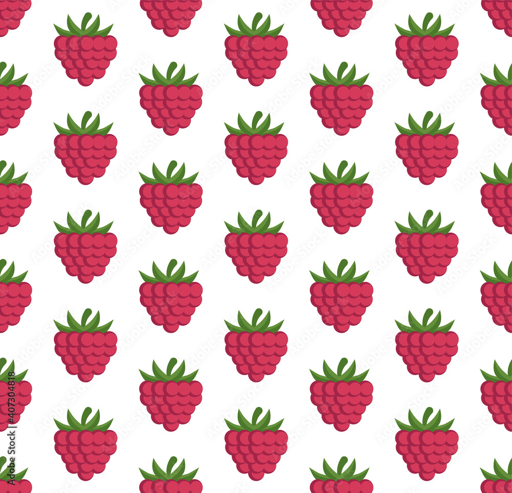 Aufkleber seamless pattern with raspberriesvector seamless pattern in raspberries on a white background