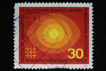 Isolated German Stamp