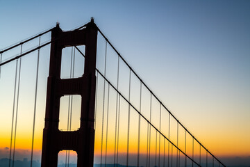 Daybreak over San Francisco from Battery Spencer