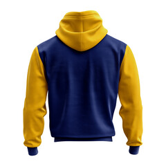 Use this Back View Men's Full Zipper Hoodie Mockup In Deep Ultramarine Color, and everything gets...