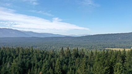 survol des lacs et forets des Bouillouses dans les Pyrénées-Orientales
