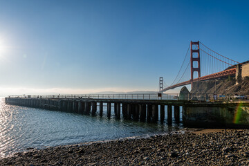 Naklejka premium The Golden Gate Bridge from Cavallo Point and Fort Baker