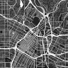 LosAngeles, UnitedStates dark vector art map
