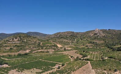 Châteaux cathares et haute-vallée de l'Aude vus du Ciel