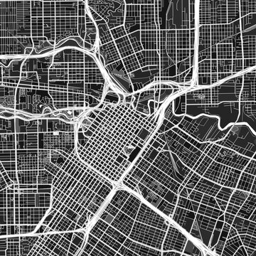 Houston, UnitedStates dark vector art map