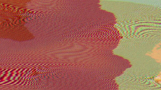 Ambient polychrome transformations. Damaged TV effect
