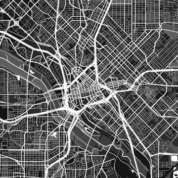 Dallas, UnitedStates dark vector art map