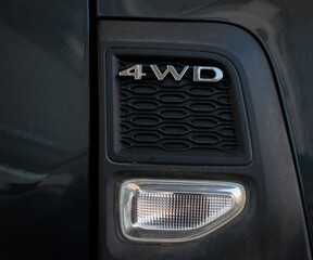 .Four wheel drive sign