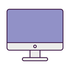 computer monitor icon, flat style