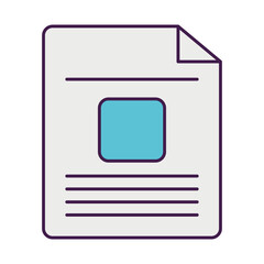 document file icon, flat style