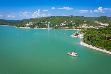view of the lake Abrau near Novorossiysk city in Abrau Durso village, Russia