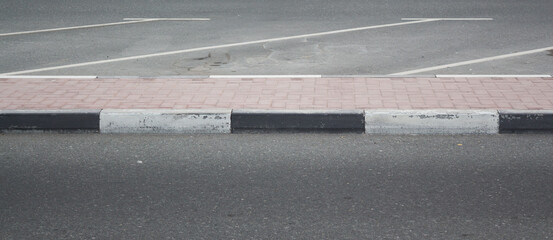 Detail of a road side pavement