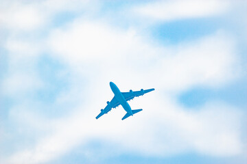 Fototapeta na wymiar Flight of the plane.