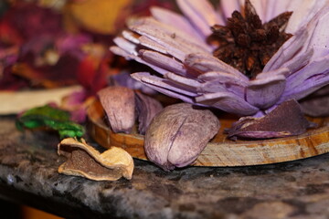 Dry flowers decoration