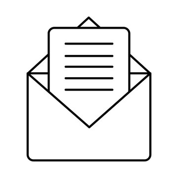 envelope and card icon, line style