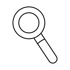 magnifying glass icon, line style