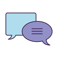 Naklejka premium speech bubbles icon, flat style