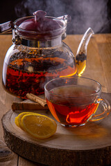 cup of tea and teapot