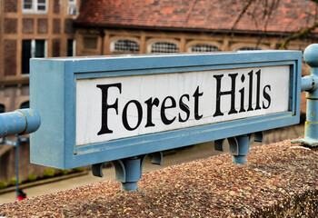 Billboard Forest Hills Town Suburb Neighborhood of Queens New York