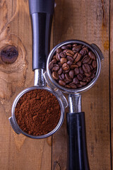 coffee beans and scoop