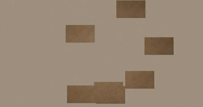 3d render with craft envelopes on a beige background
