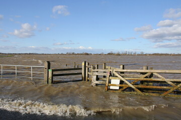 Flooding onto river floodplains